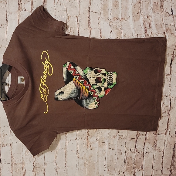 Ed Hardy Tops - - NWT ed hardy tee shirt skull large